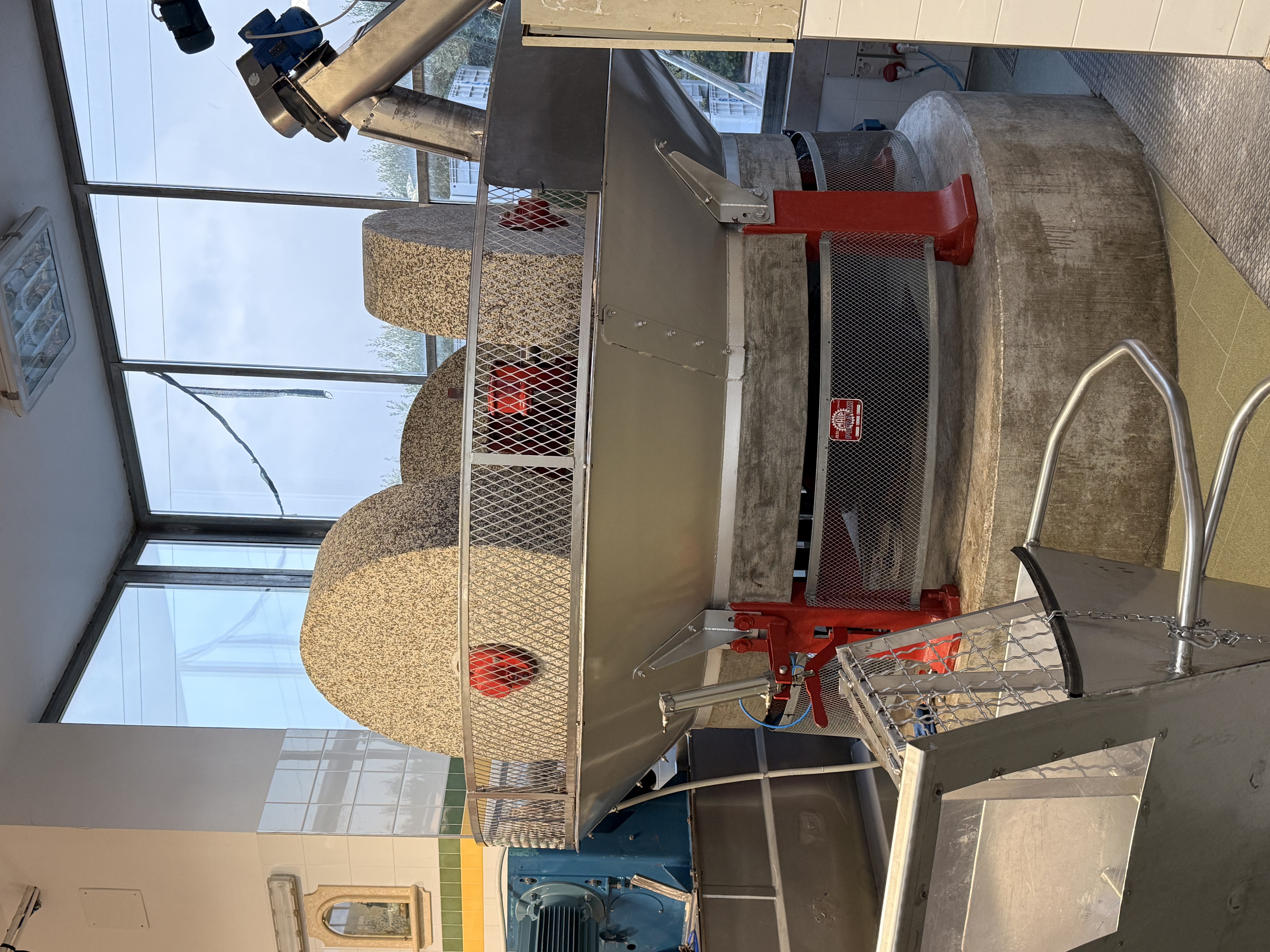 Olive pressing equipment in the frantoio